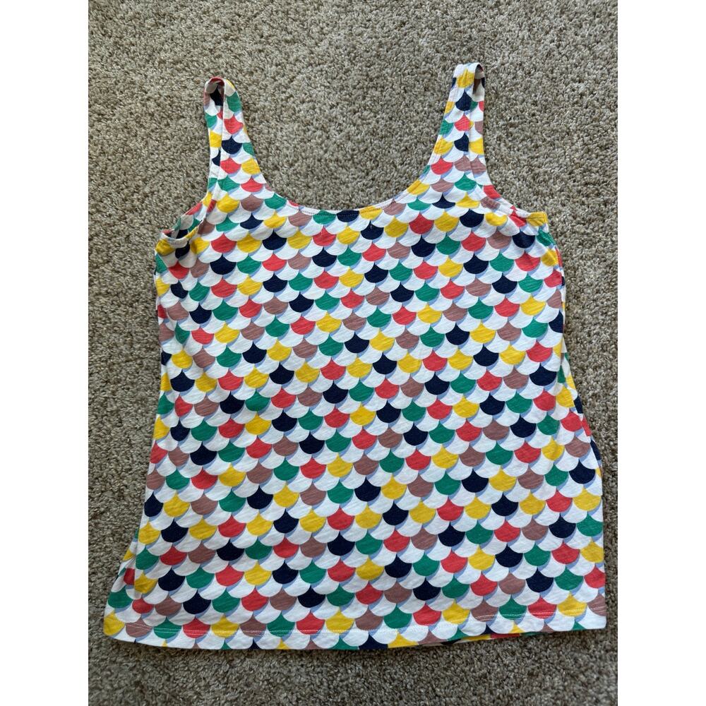Boden Multicolor Scallop Print Sleeveless Blouse - Picture 3 of 9